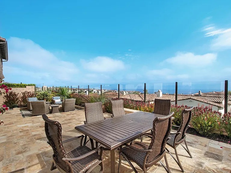 Patio with sweeping ocean views