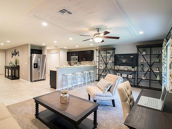 Open great room - Model townhome for sale in Gibsonton, FL
