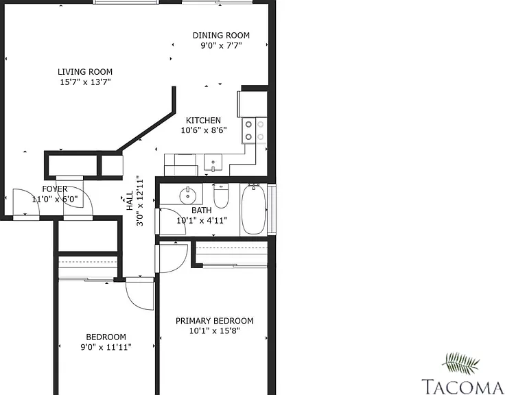 2x1 l 837 sq ft l Tacoma Gardens 2x1 l 837 sq ft l Tacoma Gardens