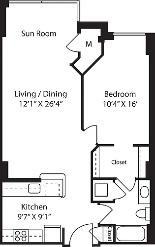 Floor plan Jefferson with Sun Room