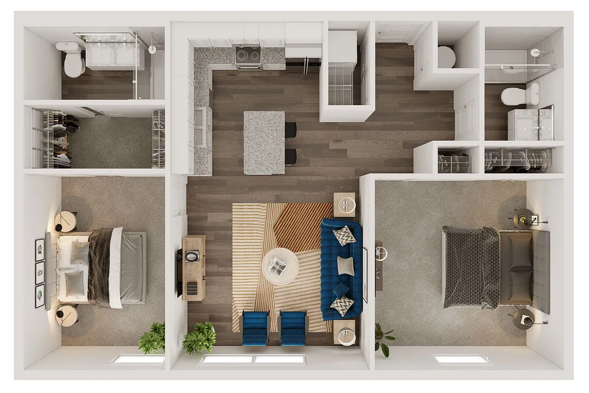 Floor plan B2 - SECOND AVE
