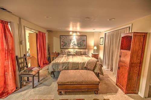 Bedroom with lots of closet space