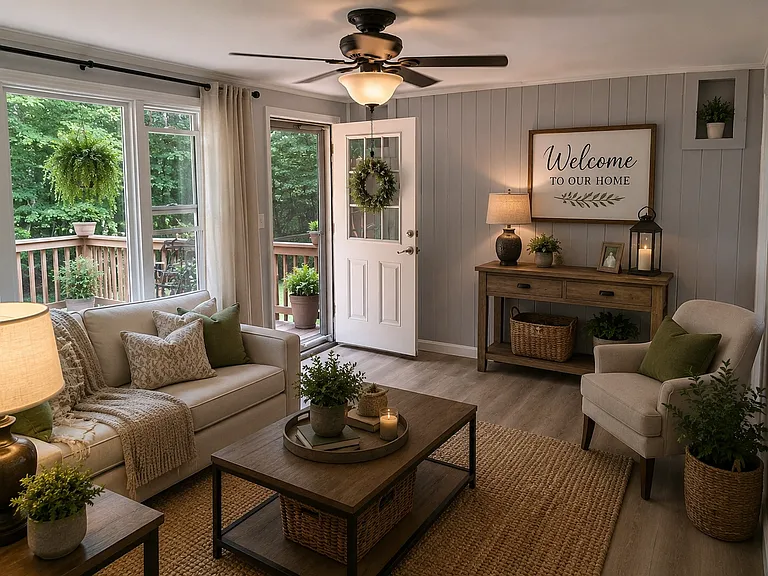 Living room (AI staged)