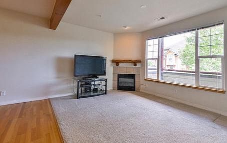 Living room with fireplace