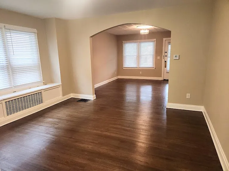 Spacious Dining Room, 12'10" x 13'2", looking into Living Room