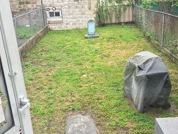 Back yard off kitchen