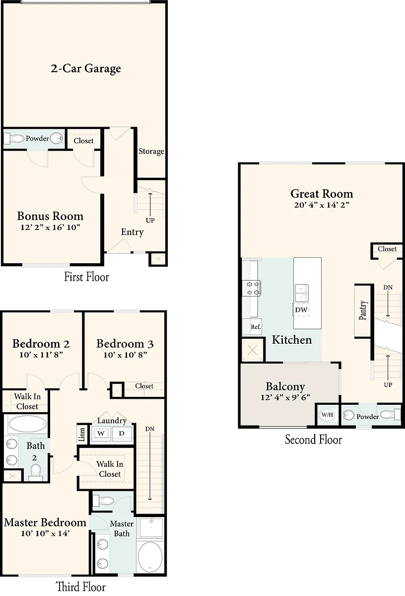 Floor plan The Townhomes Plan 5