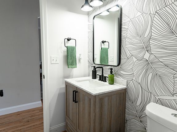 1/2 bath on first floor.