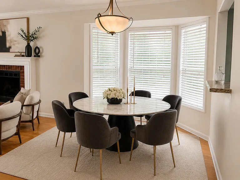 Staged Dining area