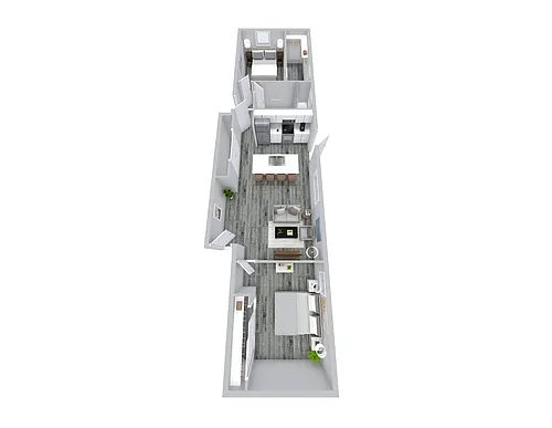 Floor plan 2 Bedroom 1 Bathroom