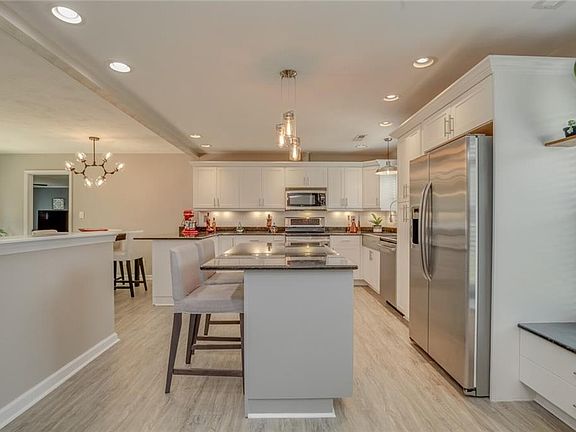 Beautiful stainless steel appliances.
