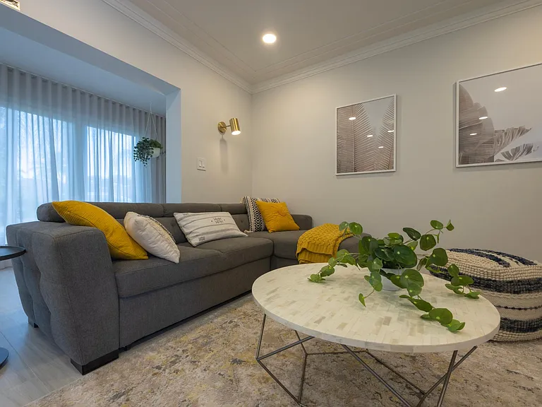 Living area. Sofa bed.