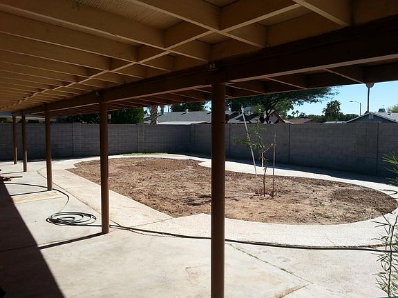 back yard with patio cover
