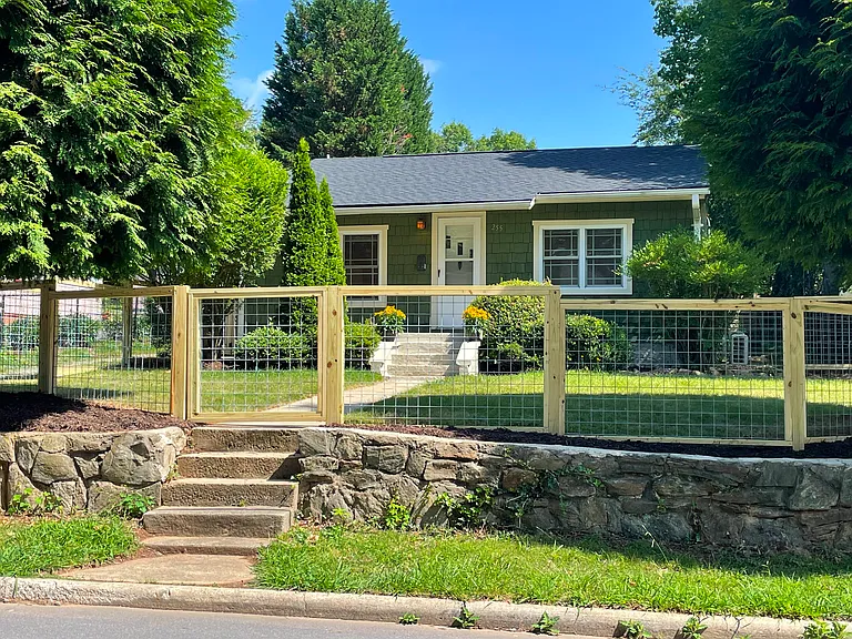 Fenced in front yard