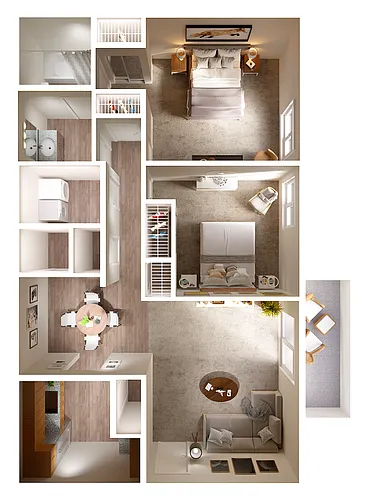 Floor plan 2/1 - Coronado