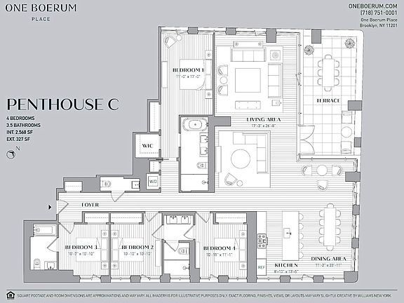 2nd image of 1 Boerum Pl Penthouse C