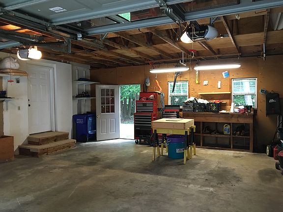 Inside garage