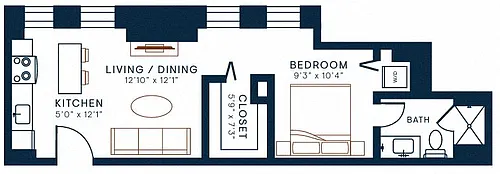 Floor plan 1 Bedroom 10