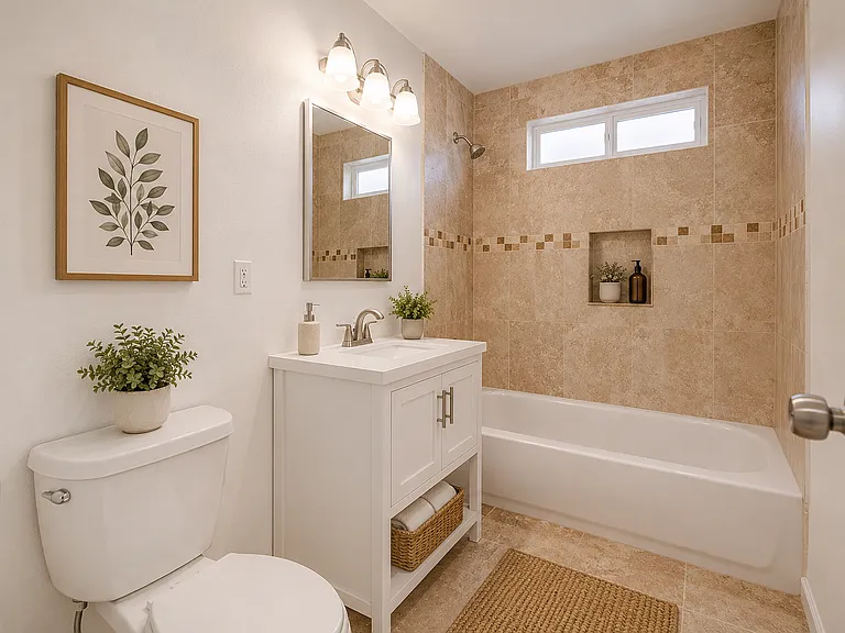 Hallway bathroom