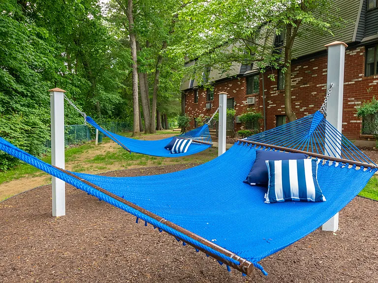 Relax in our peaceful hammock garden and enjoy the sounds of nature.