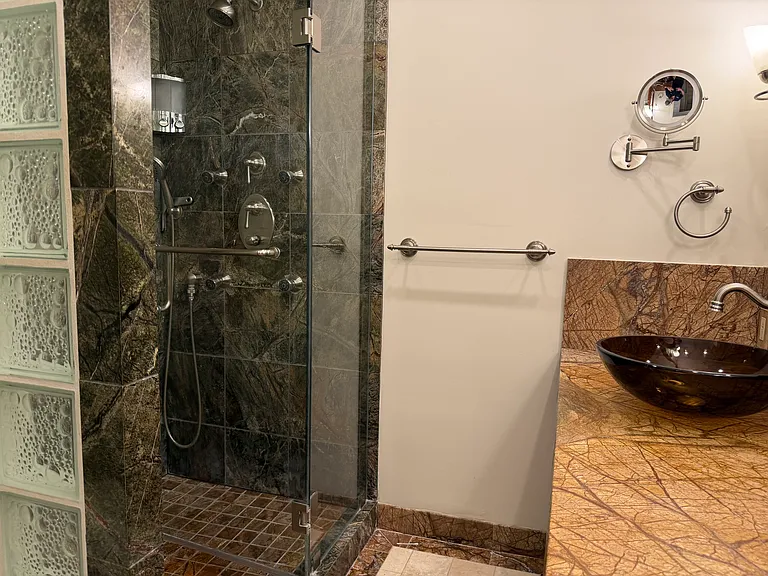 Primary Shower - body sprays, hand wand, and shower head.