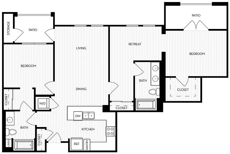 Floor plan Revela II Floorplan 2-1B