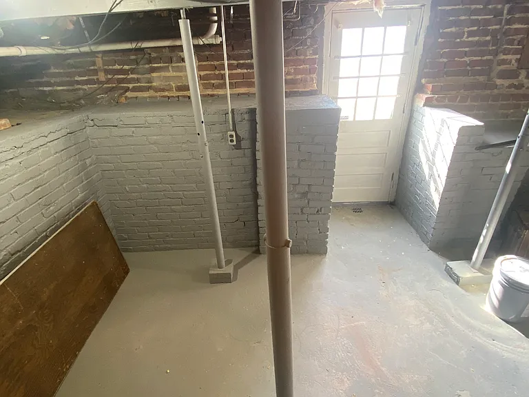 Storage space in the basement.