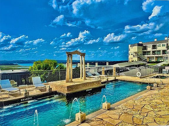 One of two beautiful pools