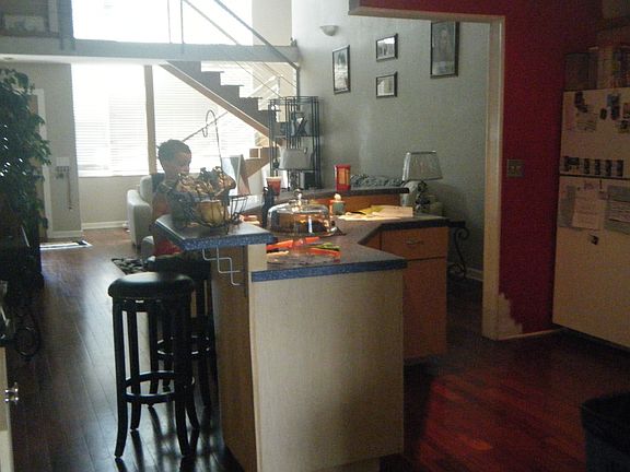kitchen looking at stairs