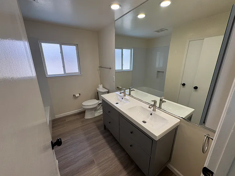 Hallway bathroom.