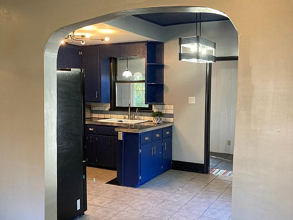 View from Living room into kitchen/dining area