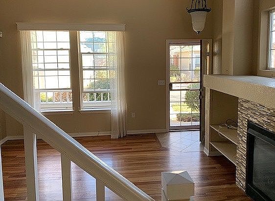 Facing east to walkway entry