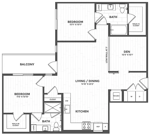 Floor plan B3 Den