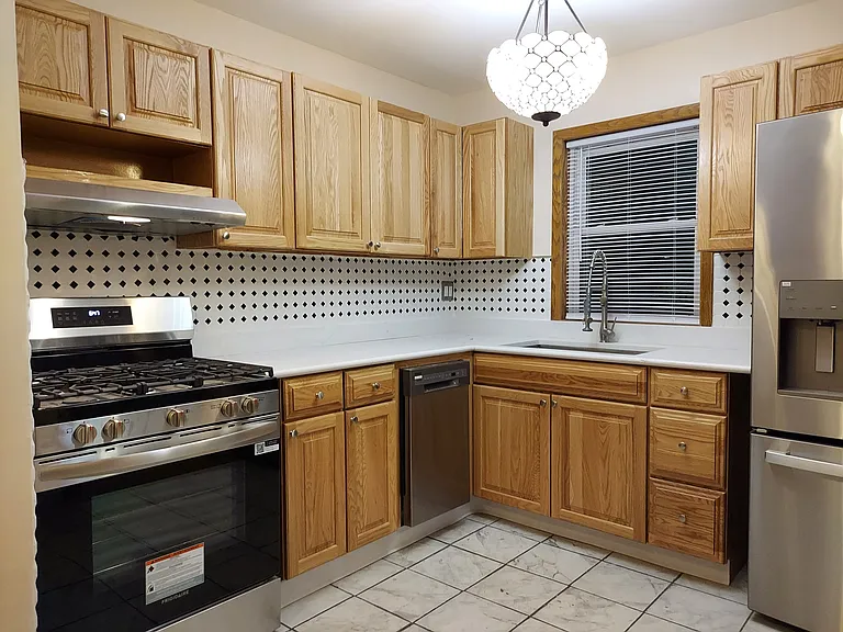 Kitchen view from across the room