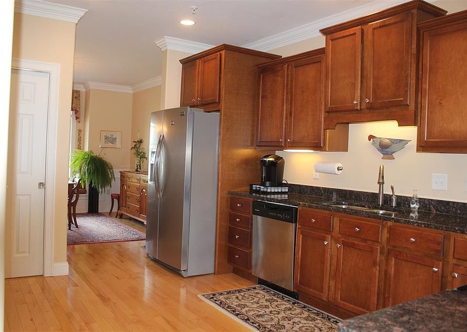 Gleaming hard wood floors.