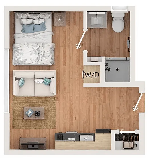 Floor plan Studio_West