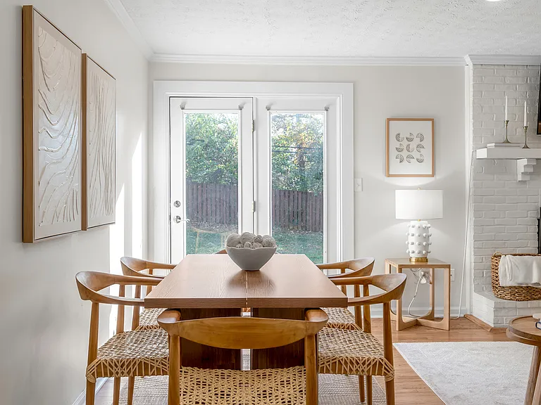 Dining table seats up to 6 guests