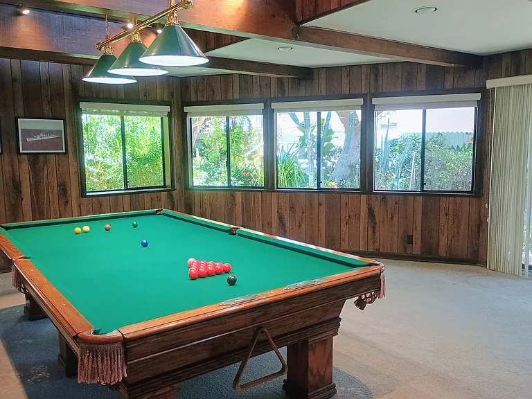 Recreation Room (Snooker Table and Outside Garden View)