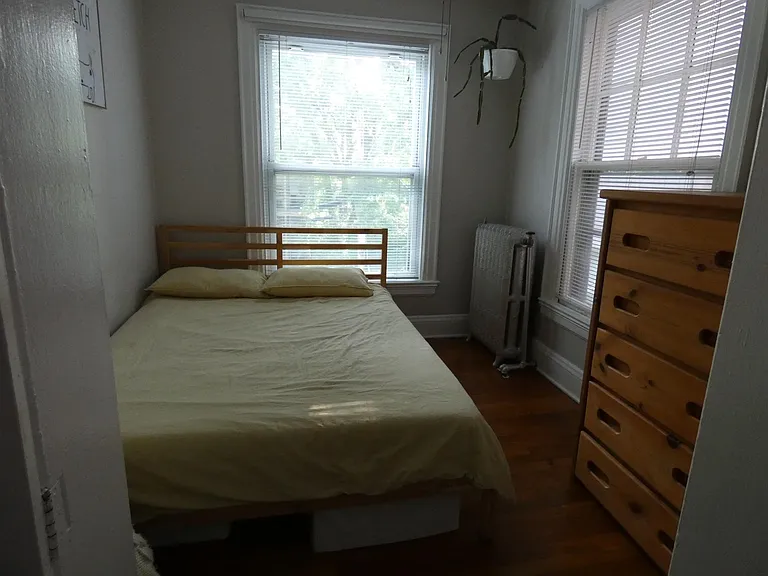 closer view of bed area
