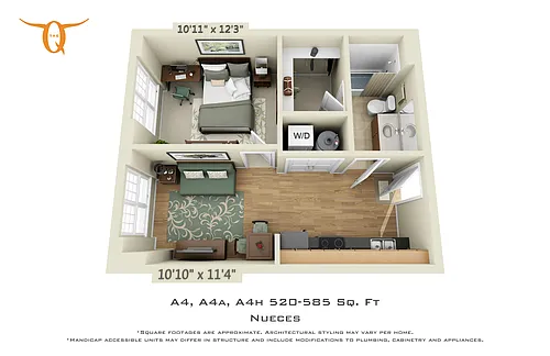 Floor plan 1 Bedroom (Price Per Bed)