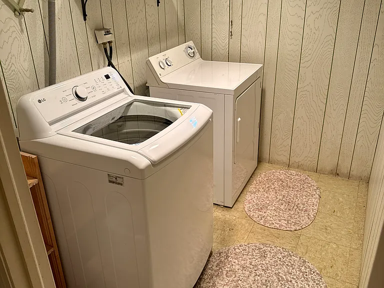 Laundry room in basement