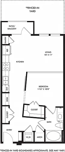 Floor plan Cowboy with Fenced-In Yard