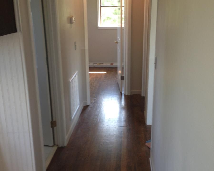 Hallway, refin flooring throughout