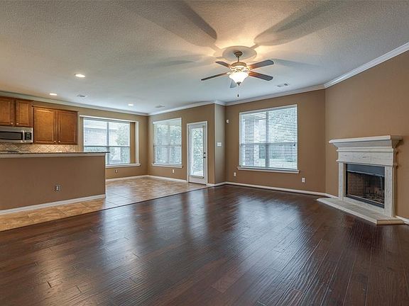 The family room is bright and airy.