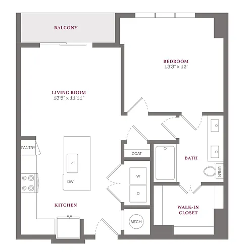 Floor plan 1X1 A7