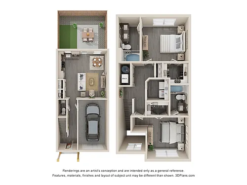 Floor plan The Redbud 2x2.5