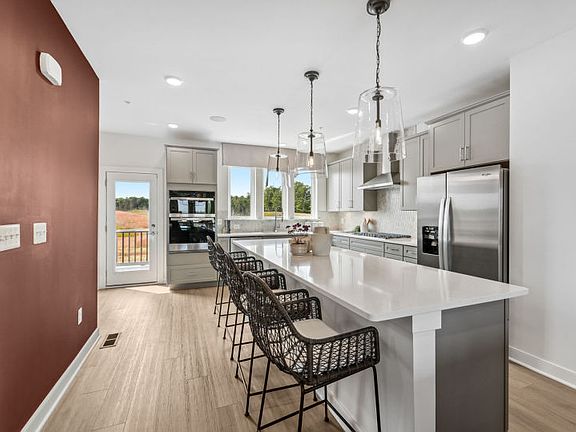 Rear Kitchen with a Large Island