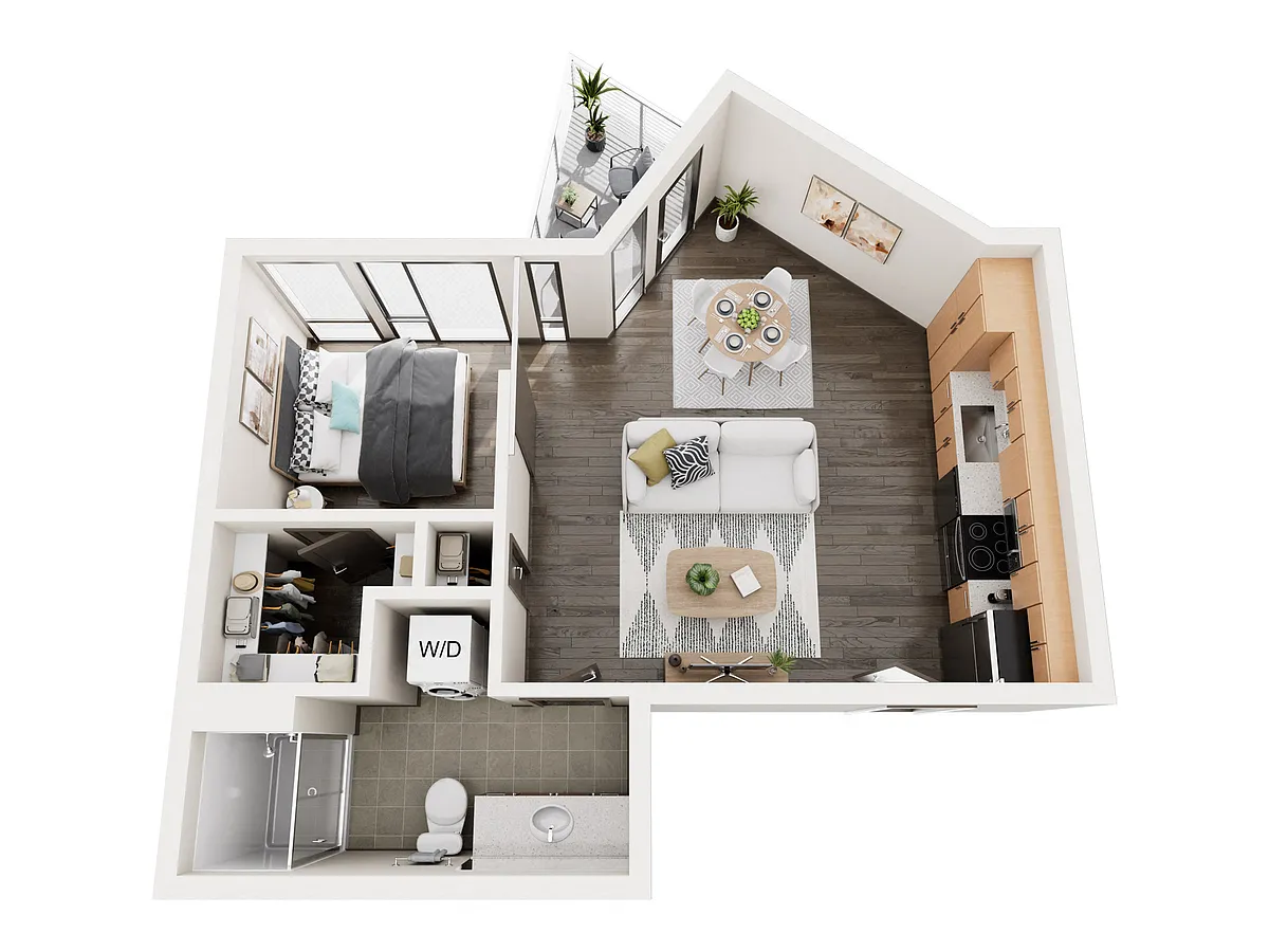 Floor plan One Bedroom