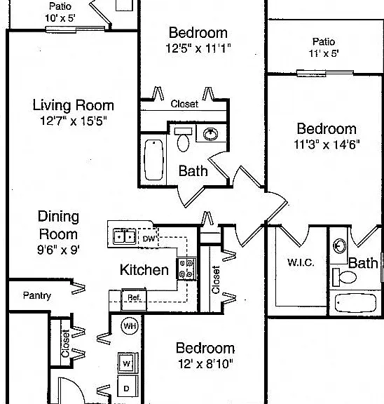 Three Bedroom Lower Floor Plan