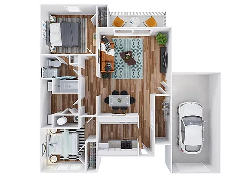 Floor plan Cottage w/ Garage